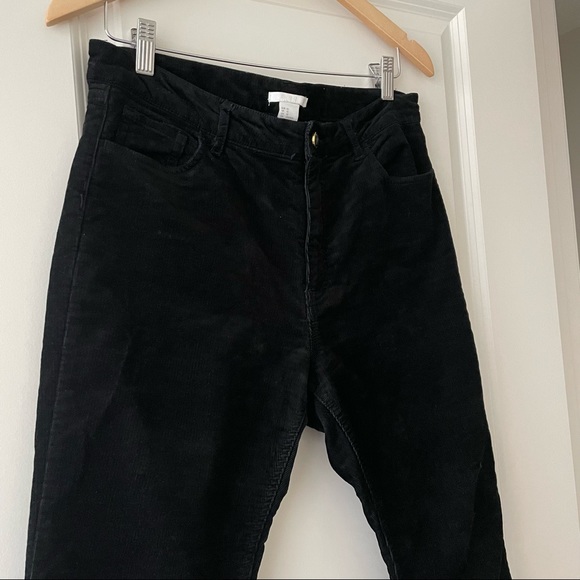 H&M black ankle length corduroy pants Size US12 - Picture 4 of 16